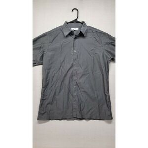 Murano Collezione Men's Short Sleeve Button Front Shirt, Large